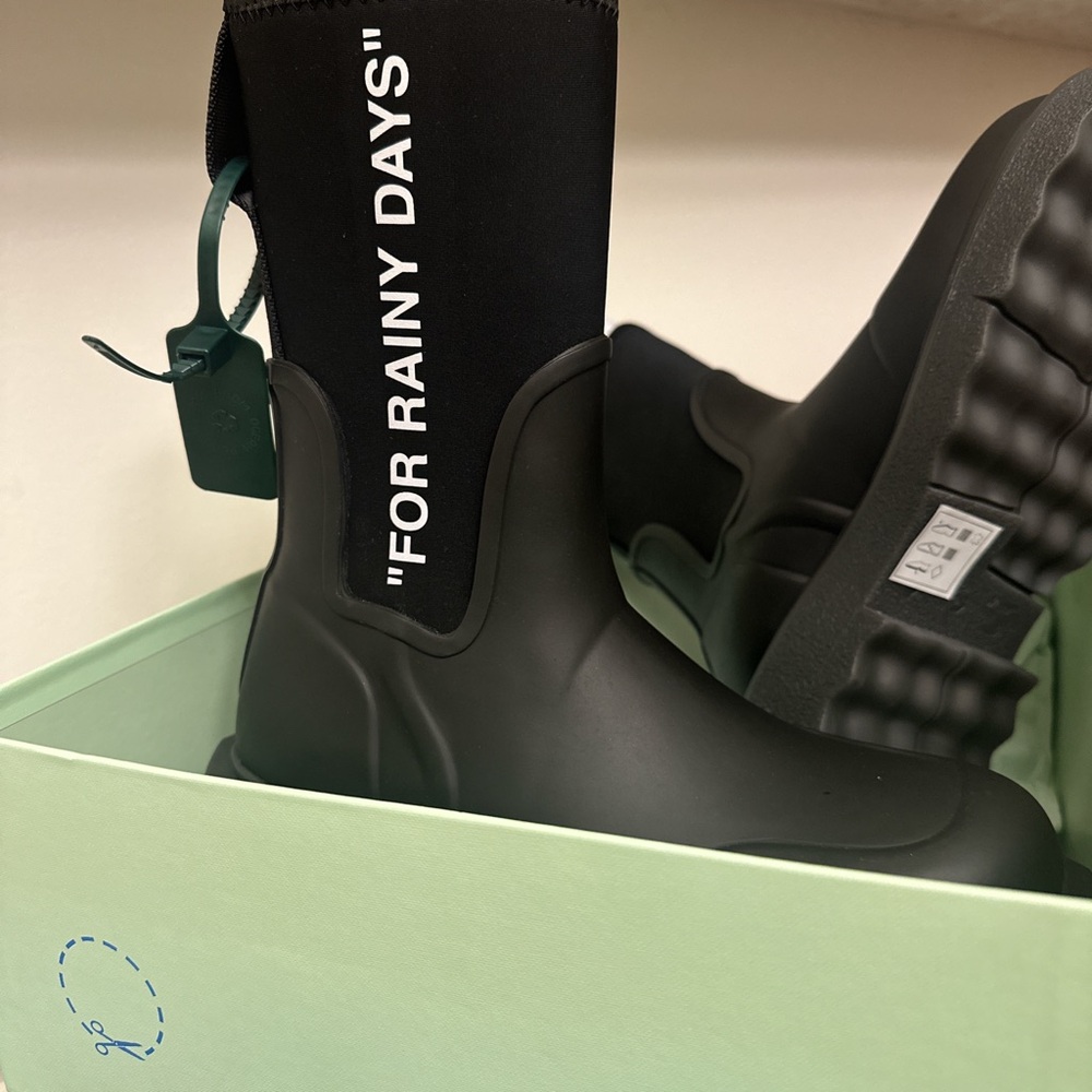 Off-White "For Rainy Days" rain boots
